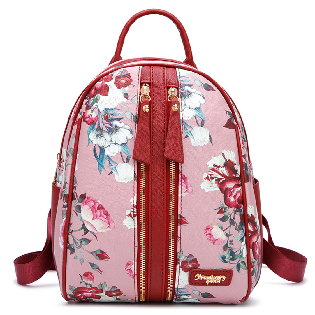 CANDY BACKPACK FLORAL BL PINK Strawberry Queen